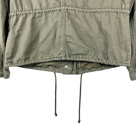Old Navy Canvas Field Jacket Women's M Olive Green Zip Gorpcore Pockets Military - Picture 10 of 12